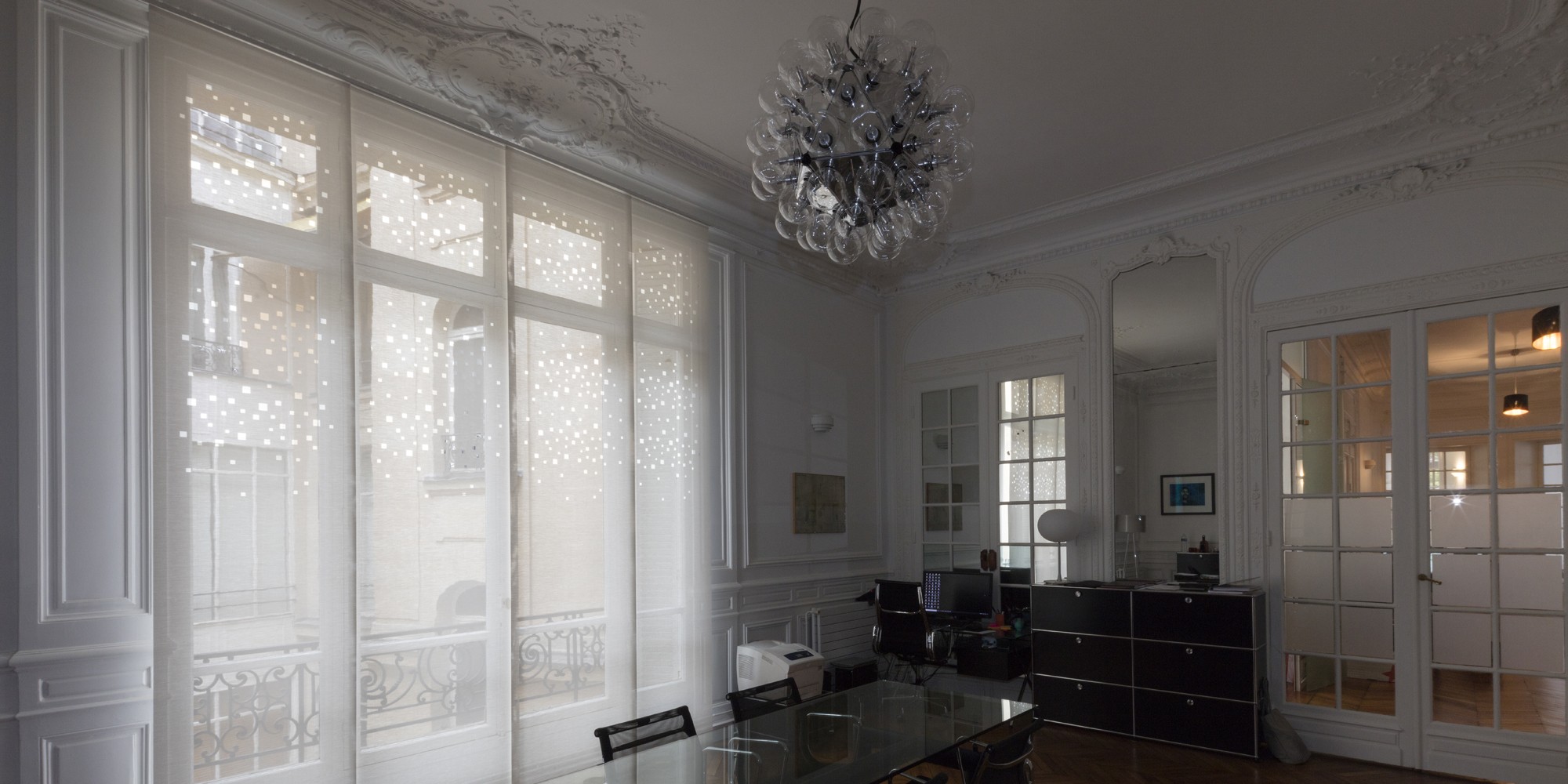 Panneaux "lumières de la ville" pour habiller de belles et grandes fenêtres