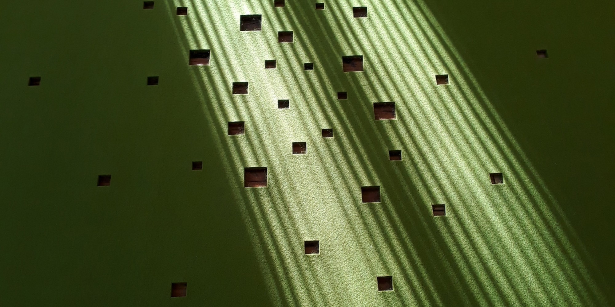 Light passing through "Siesta" design & reflecting on "City lights" design