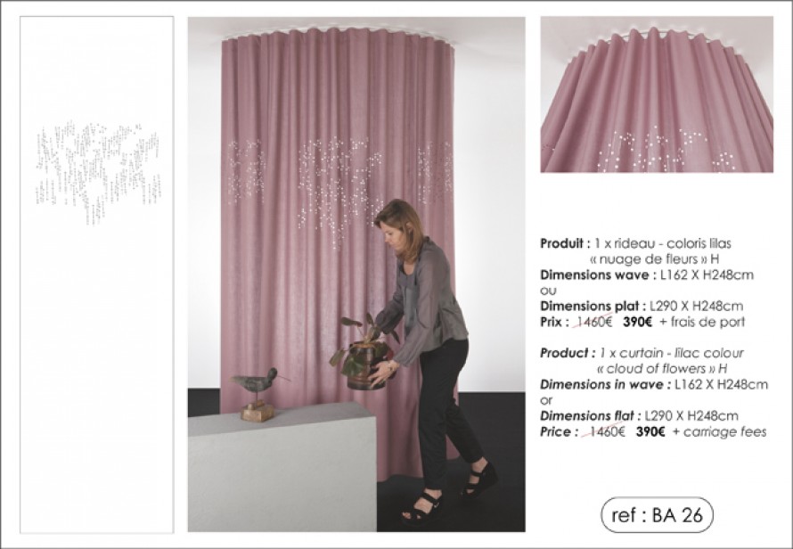 1 "cloud of flowers" curtain