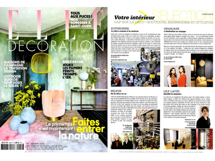 press release - Lily Latifi in Elle Décoration - French edition