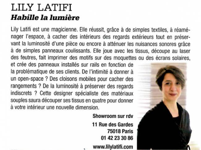 Lily Latifi habille la lumière