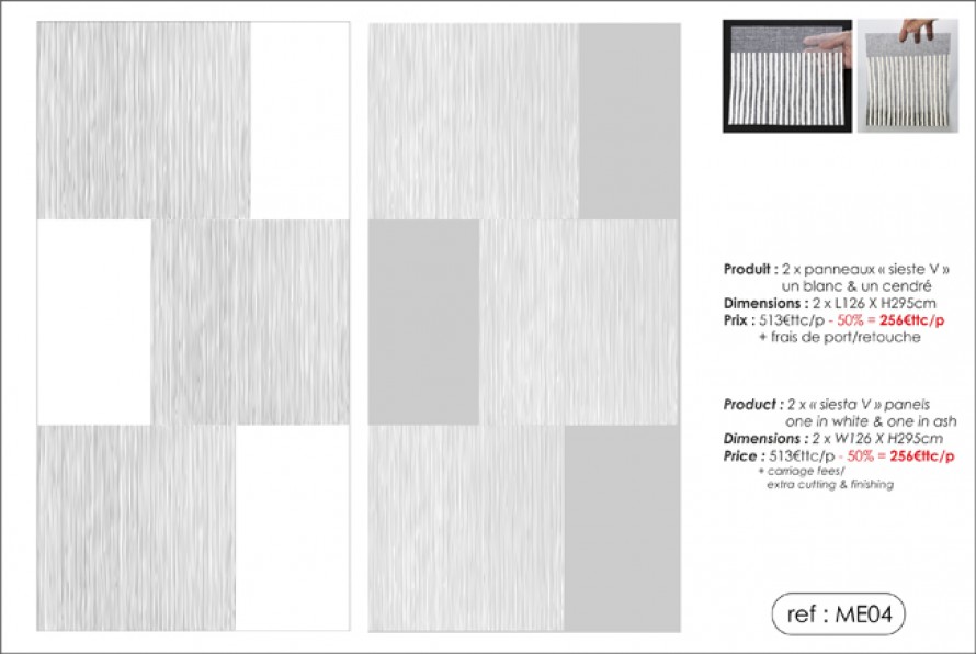 "siesta V" sliding panels