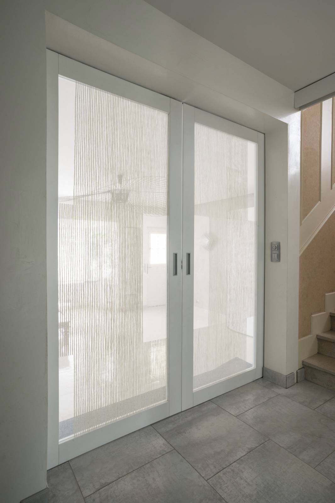 Transparent glass panels : "Siesta V" white - 4