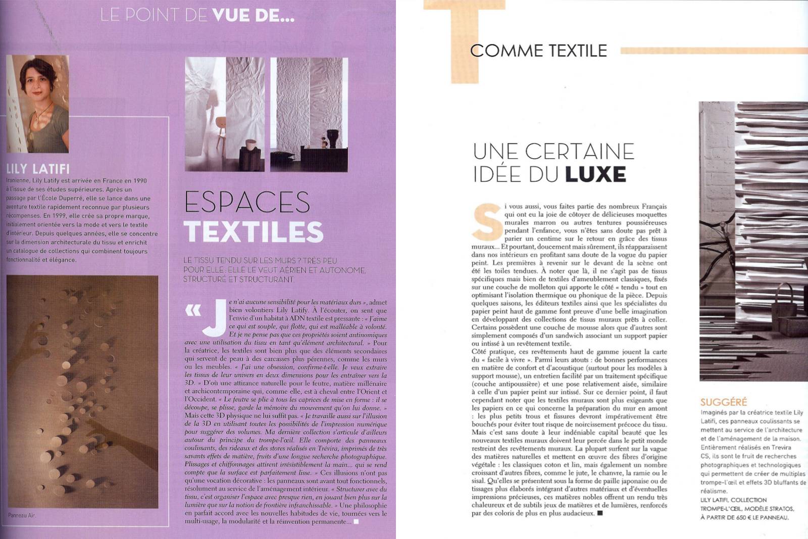 Lily Latifi - HOME - Espaces textiles