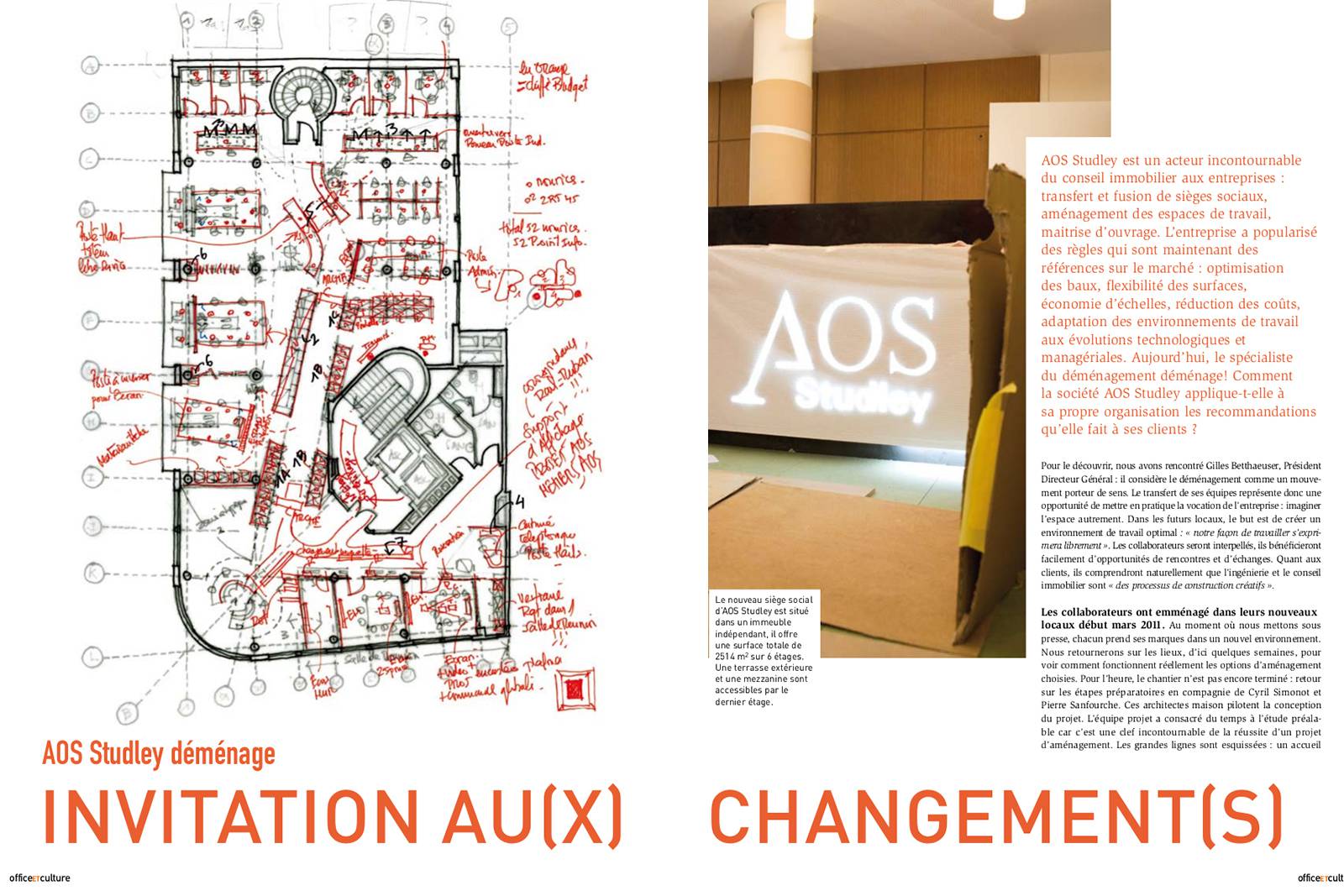 Office et culture #19 AOS Studley moves offices - Invitation to change