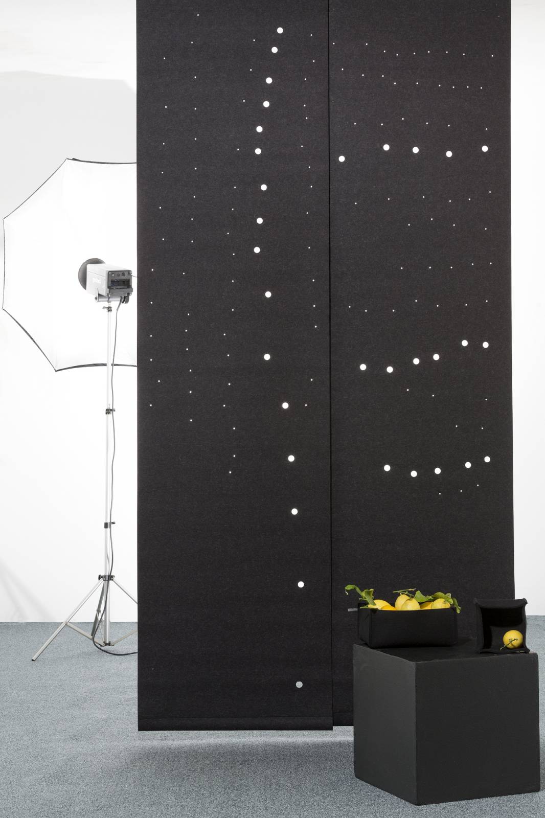 "Fireflies" acoustic sliding panels