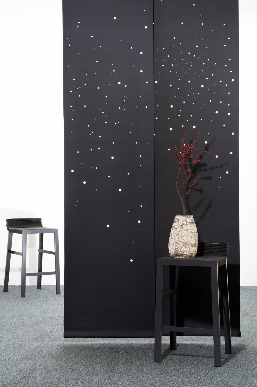 "Milky way" acoustic sliding panels