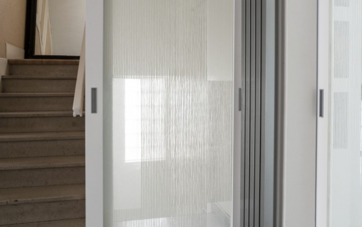 Parois en verre transparentes : "sieste vertical" blanc