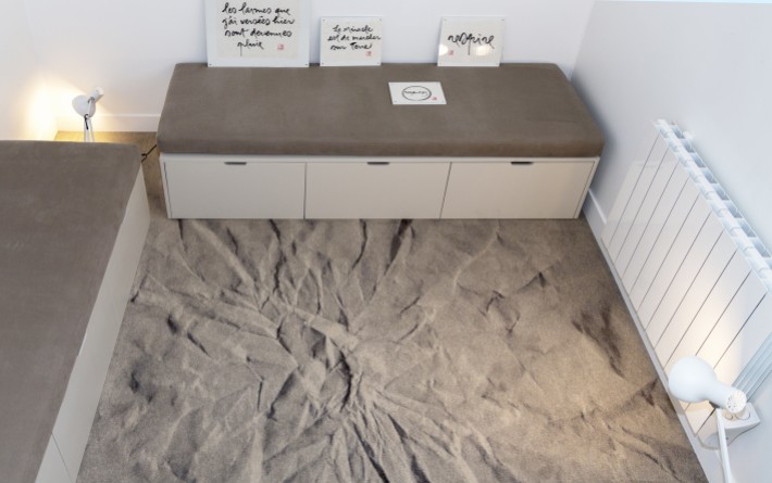 Moquette trompe-l'oeil sur mesure "Géo" - exemple de réalisation 1
