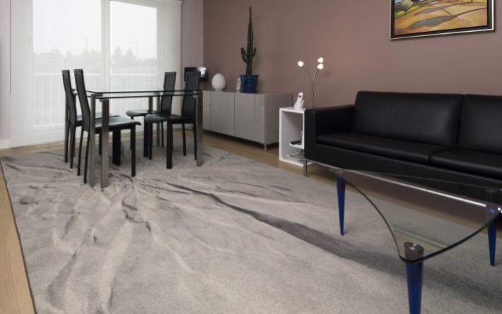 Tapis trompe-l'oeil sur mesure "Géo" - exemple de réalisation 3