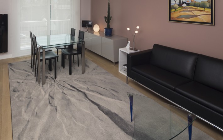Tapis trompe-l'oeil sur mesure "Géo" - exemple de réalisation 4