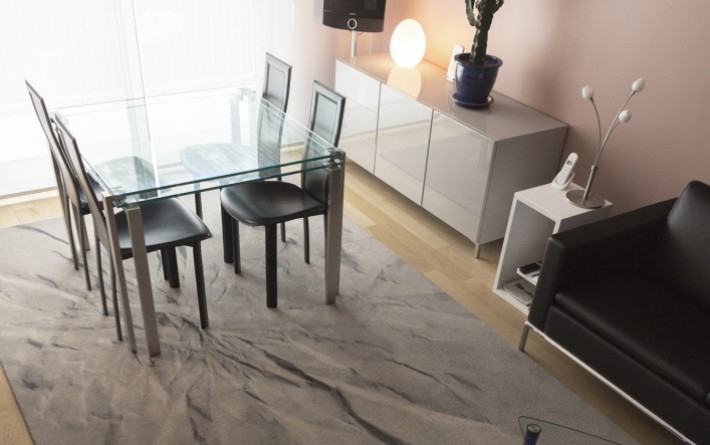 Tapis trompe-l'oeil sur mesure "Géo" - exemple de réalisation 5