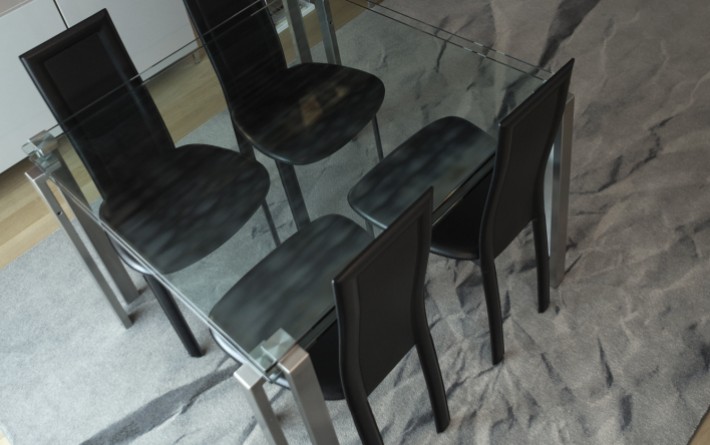 Tapis trompe-l'oeil sur mesure "Géo" - exemple de réalisation 6