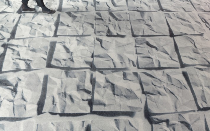Tapis trompe-l'oeil sur mesure "Lithos" - exemple de réalisation 1