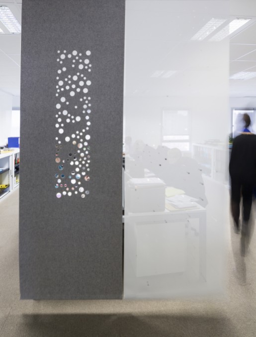 "Bubbles" acoustic sliding panels