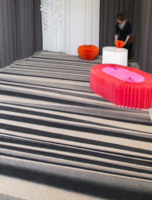 Tapis trompe-l'oeil sur mesure "Plissé"