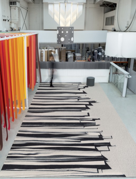 Tapis trompe l'oeil sur mesure "Stratos"