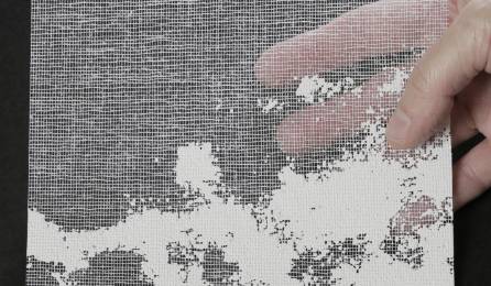 Tissu "Céleste 1" écran solaire pour panneaux japonais : échantillon blanc