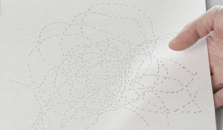 Tissu  "Chemin infini" pour panneaux japonais translucide