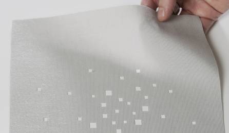 "Little windows" translucent sliding panel fabric