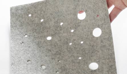 "Fireflies" acoustic sliding panel felt