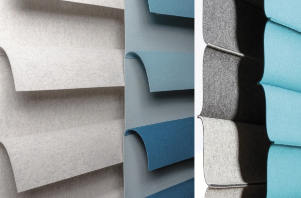 "ACCOLADES" / "CASCADES" movable partitions - 100% natural wool