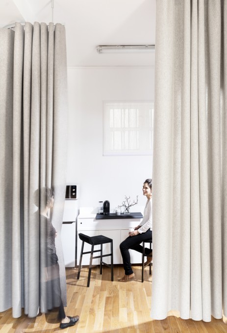Collection "namad" en feutre acoustique - rideaux cintrés wave XL