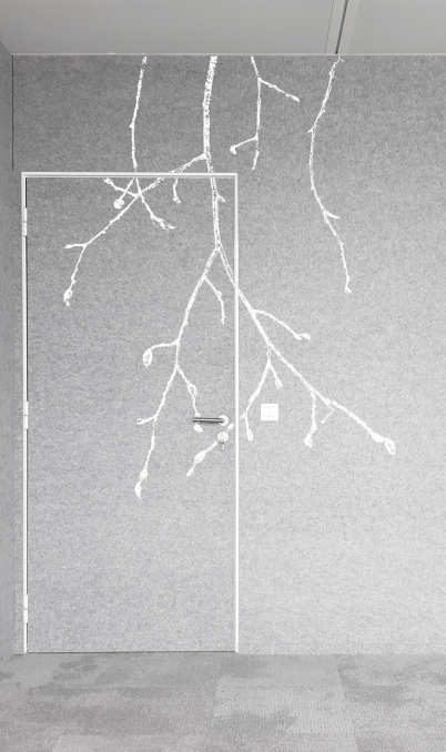 Panneaux acoustiques avec dessin imprimé "platane"